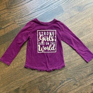 Garanimals Girls' Magenta Long Sleeve Tee
